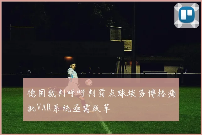 德国裁判呼吁判罚点球埃芬博格痛批VAR系统亟需改革